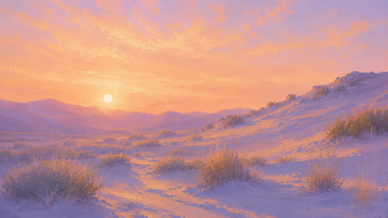 Path through the dunes at dusk