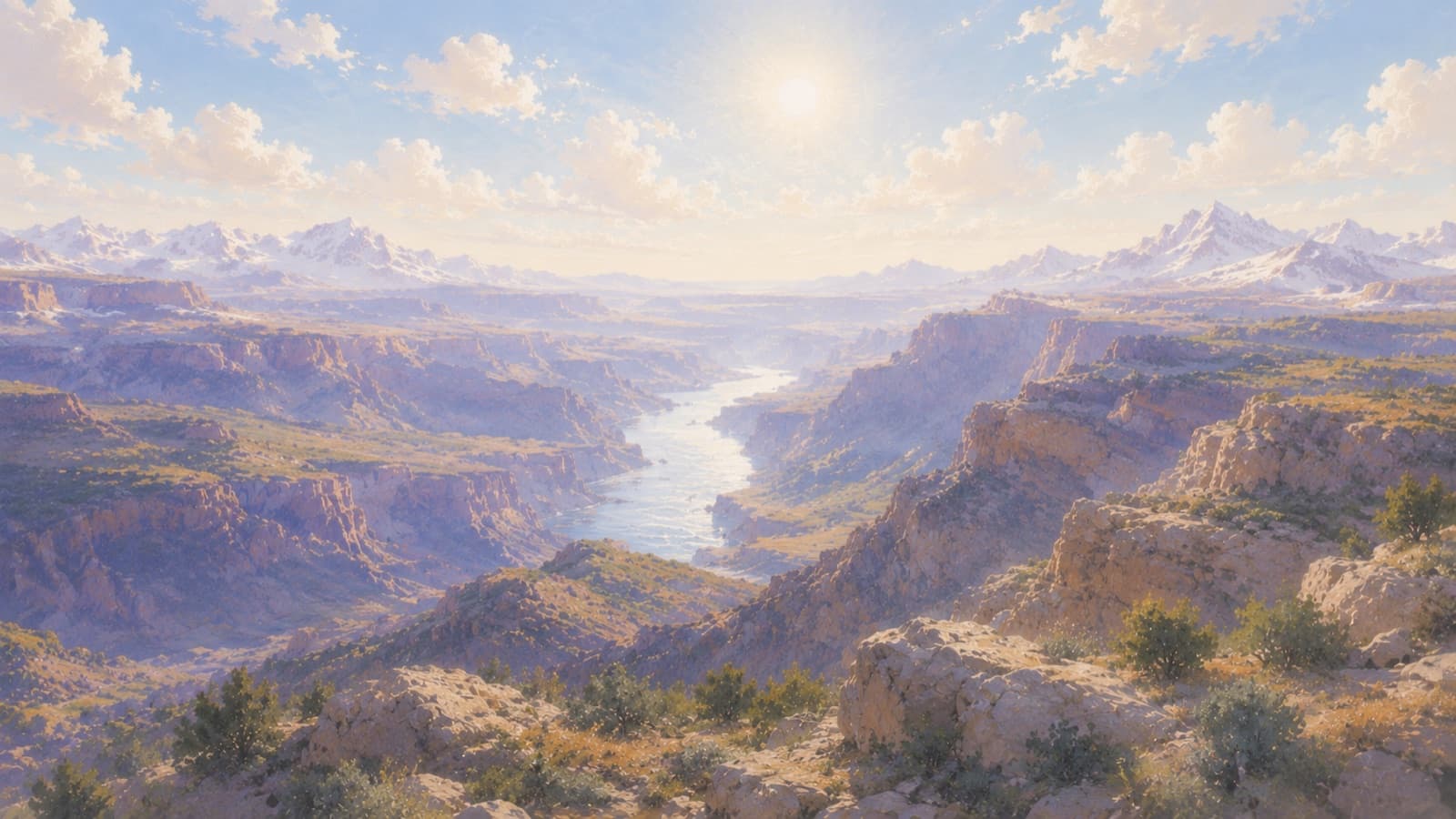 Canyon river at noon